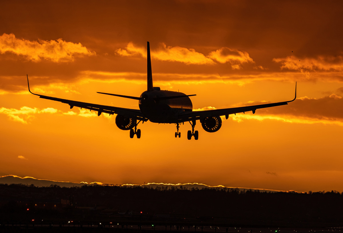 Airplane at Night